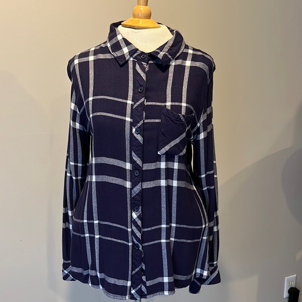 Rails button down plaid shirt